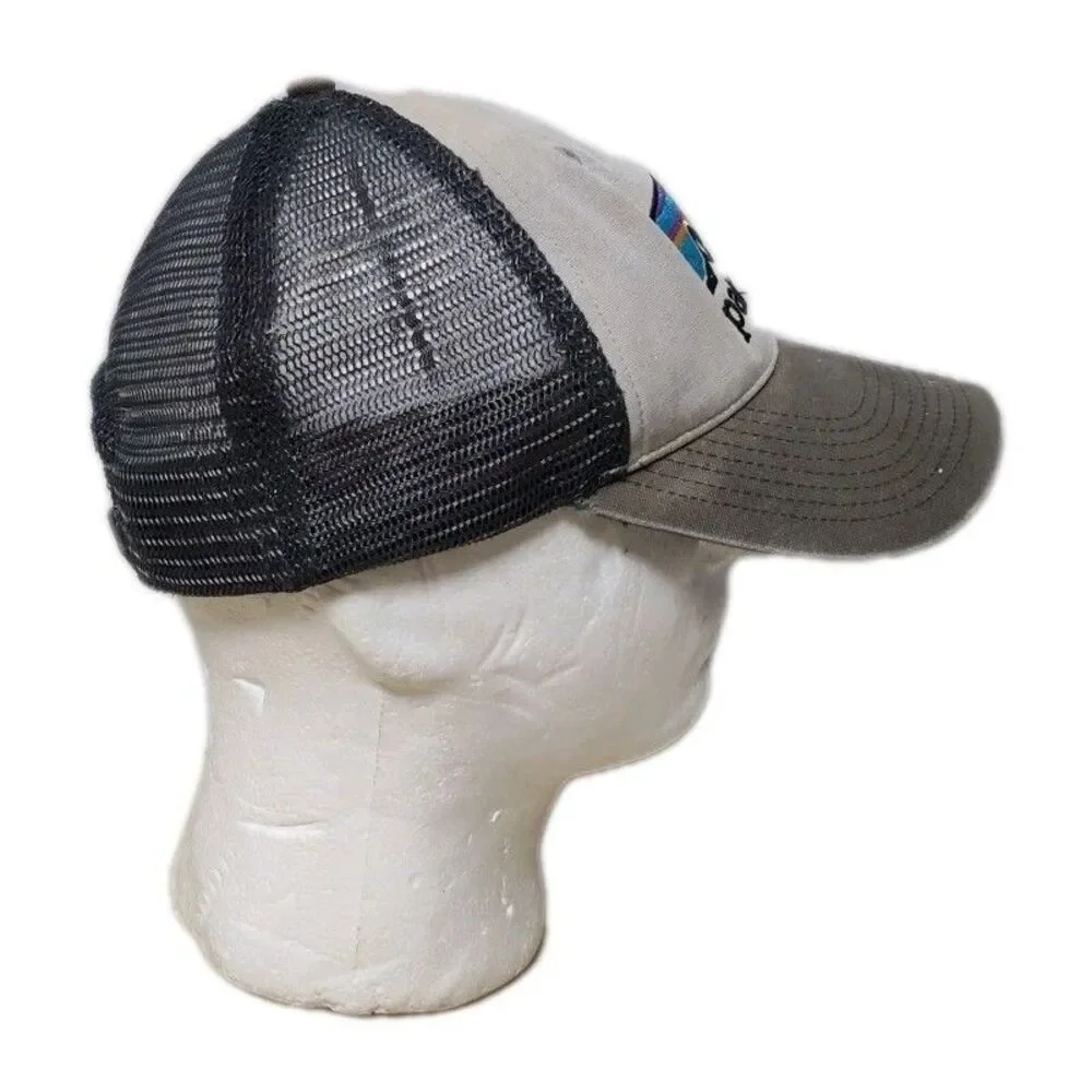 Patagonia Hat Unisex Snapback‎ Grey Mesh Summer Cap Thrashed Paint